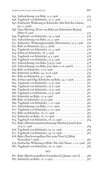 Image of the Page - 887 - in Arthur Schnitzler & Hermann Bahr - Briefwechsel, Aufzeichnungen, Dokumente 1891–1931