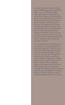 Bild der Seite - Vorsatzblatt hinten - in Arthur Schnitzler & Hermann Bahr - Briefwechsel, Aufzeichnungen, Dokumente 1891–1931
