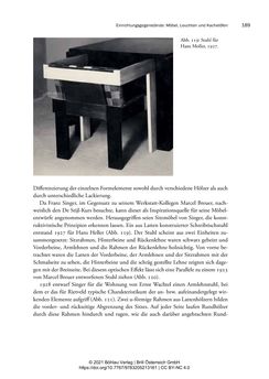 Bild der Seite - 189 - in Bauhaus in Wien? - Möbeldesign, Innenraumgestaltung und Architektur der Wiener Ateliergemeinschaft von Friedl Dicker und Franz Singer