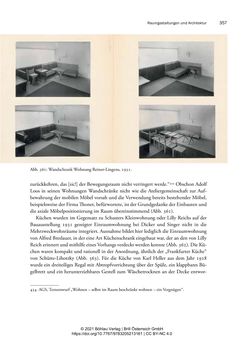 Bild der Seite - 357 - in Bauhaus in Wien? - Möbeldesign, Innenraumgestaltung und Architektur der Wiener Ateliergemeinschaft von Friedl Dicker und Franz Singer