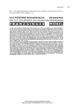 Bild der Seite - 427 - in Bauhaus in Wien? - Möbeldesign, Innenraumgestaltung und Architektur der Wiener Ateliergemeinschaft von Friedl Dicker und Franz Singer