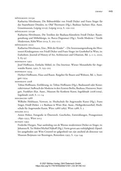 Bild der Seite - 449 - in Bauhaus in Wien? - Möbeldesign, Innenraumgestaltung und Architektur der Wiener Ateliergemeinschaft von Friedl Dicker und Franz Singer