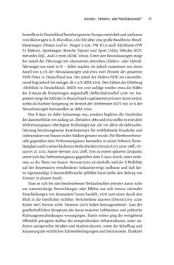 Image of the Page - 47 - in Baustelle Elektromobilität - Sozialwissenschaftliche Perspektiven auf die Transformation der (Auto-)Mobilität