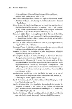 Bild der Seite - 60 - in Baustelle Elektromobilität - Sozialwissenschaftliche Perspektiven auf die Transformation der (Auto-)Mobilität