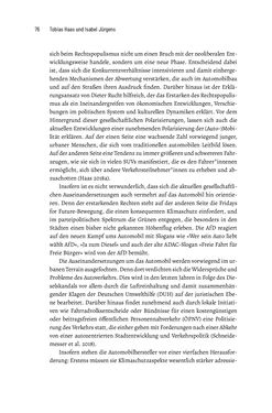Bild der Seite - 76 - in Baustelle Elektromobilität - Sozialwissenschaftliche Perspektiven auf die Transformation der (Auto-)Mobilität
