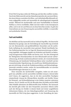 Image of the Page - 85 - in Baustelle Elektromobilität - Sozialwissenschaftliche Perspektiven auf die Transformation der (Auto-)Mobilität