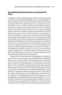 Image of the Page - 103 - in Baustelle Elektromobilität - Sozialwissenschaftliche Perspektiven auf die Transformation der (Auto-)Mobilität