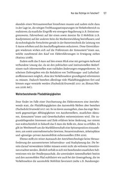 Bild der Seite - 127 - in Baustelle Elektromobilität - Sozialwissenschaftliche Perspektiven auf die Transformation der (Auto-)Mobilität