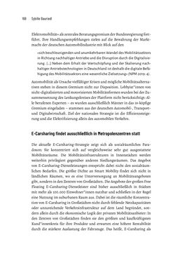 Image of the Page - 168 - in Baustelle Elektromobilität - Sozialwissenschaftliche Perspektiven auf die Transformation der (Auto-)Mobilität