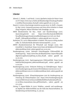 Bild der Seite - 226 - in Baustelle Elektromobilität - Sozialwissenschaftliche Perspektiven auf die Transformation der (Auto-)Mobilität