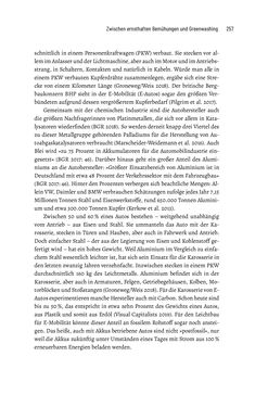 Image of the Page - 257 - in Baustelle Elektromobilität - Sozialwissenschaftliche Perspektiven auf die Transformation der (Auto-)Mobilität