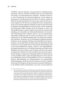 Image of the Page - 320 - in Baustelle Elektromobilität - Sozialwissenschaftliche Perspektiven auf die Transformation der (Auto-)Mobilität