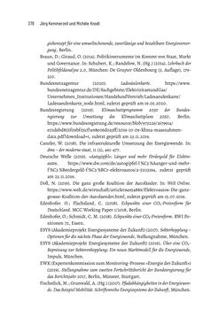 Image of the Page - 378 - in Baustelle Elektromobilität - Sozialwissenschaftliche Perspektiven auf die Transformation der (Auto-)Mobilität
