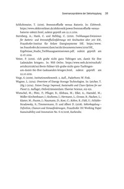 Image of the Page - 381 - in Baustelle Elektromobilität - Sozialwissenschaftliche Perspektiven auf die Transformation der (Auto-)Mobilität