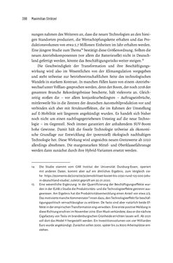 Image of the Page - 398 - in Baustelle Elektromobilität - Sozialwissenschaftliche Perspektiven auf die Transformation der (Auto-)Mobilität