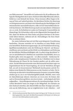 Image of the Page - 423 - in Baustelle Elektromobilität - Sozialwissenschaftliche Perspektiven auf die Transformation der (Auto-)Mobilität