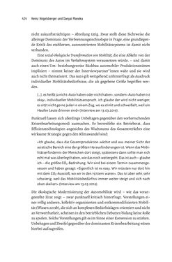 Image of the Page - 424 - in Baustelle Elektromobilität - Sozialwissenschaftliche Perspektiven auf die Transformation der (Auto-)Mobilität