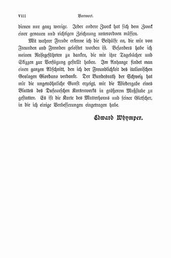 Bild der Seite - VIII - in Berg- und Gletscherfahrten in den Alpen in den Jahren 1860 bis 1869
