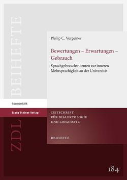 Bild der Seite - (000001) - in Bewertungen – Erwartungen – Gebrauch - Sprachgebrauchsnormen zur inneren Mehrsprachigkeit an der Universität