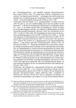 Image of the Page - 85 - in Bewertungen – Erwartungen – Gebrauch - Sprachgebrauchsnormen zur inneren Mehrsprachigkeit an der Universität