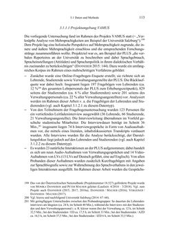 Image of the Page - 113 - in Bewertungen – Erwartungen – Gebrauch - Sprachgebrauchsnormen zur inneren Mehrsprachigkeit an der Universität