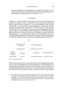 Bild der Seite - 121 - in Bewertungen – Erwartungen – Gebrauch - Sprachgebrauchsnormen zur inneren Mehrsprachigkeit an der Universität