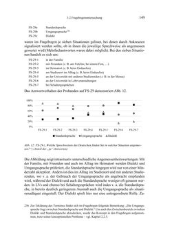 Bild der Seite - 149 - in Bewertungen – Erwartungen – Gebrauch - Sprachgebrauchsnormen zur inneren Mehrsprachigkeit an der Universität
