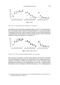 Image of the Page - 185 - in Bewertungen – Erwartungen – Gebrauch - Sprachgebrauchsnormen zur inneren Mehrsprachigkeit an der Universität