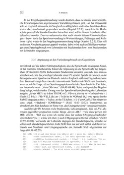 Image of the Page - 202 - in Bewertungen – Erwartungen – Gebrauch - Sprachgebrauchsnormen zur inneren Mehrsprachigkeit an der Universität