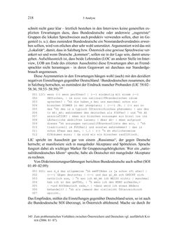 Bild der Seite - 218 - in Bewertungen – Erwartungen – Gebrauch - Sprachgebrauchsnormen zur inneren Mehrsprachigkeit an der Universität