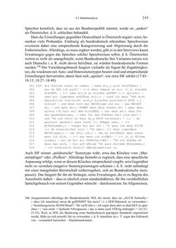 Bild der Seite - 219 - in Bewertungen – Erwartungen – Gebrauch - Sprachgebrauchsnormen zur inneren Mehrsprachigkeit an der Universität