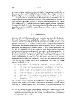 Bild der Seite - 220 - in Bewertungen – Erwartungen – Gebrauch - Sprachgebrauchsnormen zur inneren Mehrsprachigkeit an der Universität