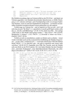 Image of the Page - 228 - in Bewertungen – Erwartungen – Gebrauch - Sprachgebrauchsnormen zur inneren Mehrsprachigkeit an der Universität