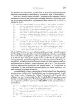 Image of the Page - 233 - in Bewertungen – Erwartungen – Gebrauch - Sprachgebrauchsnormen zur inneren Mehrsprachigkeit an der Universität
