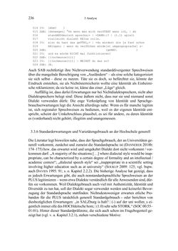 Image of the Page - 236 - in Bewertungen – Erwartungen – Gebrauch - Sprachgebrauchsnormen zur inneren Mehrsprachigkeit an der Universität