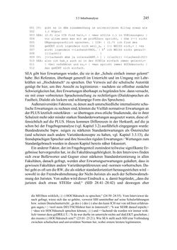 Image of the Page - 245 - in Bewertungen – Erwartungen – Gebrauch - Sprachgebrauchsnormen zur inneren Mehrsprachigkeit an der Universität