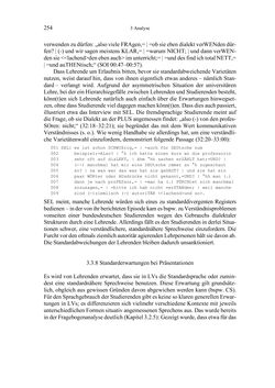 Image of the Page - 254 - in Bewertungen – Erwartungen – Gebrauch - Sprachgebrauchsnormen zur inneren Mehrsprachigkeit an der Universität
