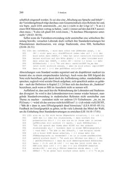 Image of the Page - 260 - in Bewertungen – Erwartungen – Gebrauch - Sprachgebrauchsnormen zur inneren Mehrsprachigkeit an der Universität