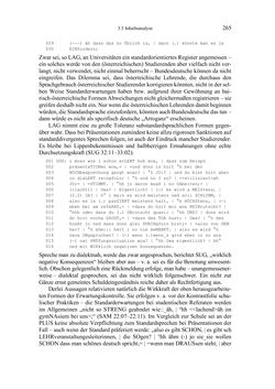 Image of the Page - 265 - in Bewertungen – Erwartungen – Gebrauch - Sprachgebrauchsnormen zur inneren Mehrsprachigkeit an der Universität
