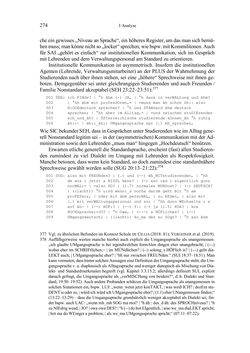 Image of the Page - 274 - in Bewertungen – Erwartungen – Gebrauch - Sprachgebrauchsnormen zur inneren Mehrsprachigkeit an der Universität