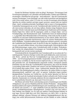 Image of the Page - 460 - in Bewertungen – Erwartungen – Gebrauch - Sprachgebrauchsnormen zur inneren Mehrsprachigkeit an der Universität
