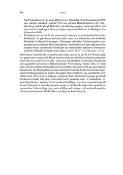 Image of the Page - 464 - in Bewertungen – Erwartungen – Gebrauch - Sprachgebrauchsnormen zur inneren Mehrsprachigkeit an der Universität