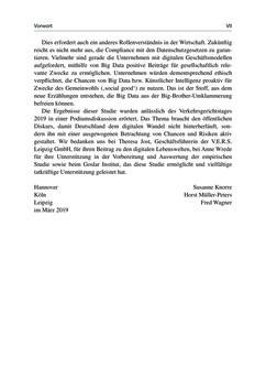 Image of the Page - VII - in Die Big-Data-Debatte - Chancen und Risiken der digital vernetzten Gesellschaft
