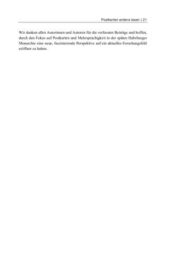 Image of the Page - 21 - in Bildspuren – Sprachspuren - Postkarten als Quellen zur Mehrsprachigkeit in der späten Habsburger Monarchie