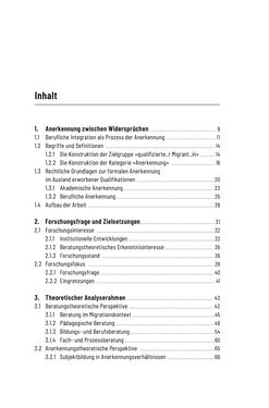 Image of the Page - (000007) - in Bildungs- und Berufsberatung in der Migrationsgesellschaft - Pädagogische Perspektiven auf Beratung zur Anerkennung im Ausland erworbener Qualifikationen