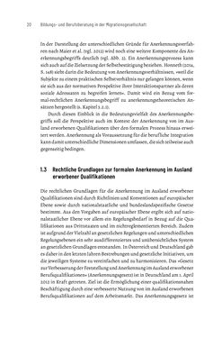 Bild der Seite - 20 - in Bildungs- und Berufsberatung in der Migrationsgesellschaft - Pädagogische Perspektiven auf Beratung zur Anerkennung im Ausland erworbener Qualifikationen