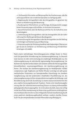 Image of the Page - 34 - in Bildungs- und Berufsberatung in der Migrationsgesellschaft - Pädagogische Perspektiven auf Beratung zur Anerkennung im Ausland erworbener Qualifikationen