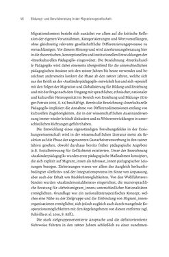 Image of the Page - 46 - in Bildungs- und Berufsberatung in der Migrationsgesellschaft - Pädagogische Perspektiven auf Beratung zur Anerkennung im Ausland erworbener Qualifikationen