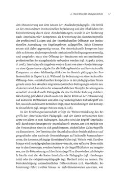 Image of the Page - 47 - in Bildungs- und Berufsberatung in der Migrationsgesellschaft - Pädagogische Perspektiven auf Beratung zur Anerkennung im Ausland erworbener Qualifikationen