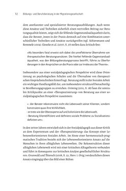Image of the Page - 52 - in Bildungs- und Berufsberatung in der Migrationsgesellschaft - Pädagogische Perspektiven auf Beratung zur Anerkennung im Ausland erworbener Qualifikationen